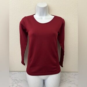 Jera Fashion Collection Long Sleeve Pullover Top Women’s S Red Fleece Lined​